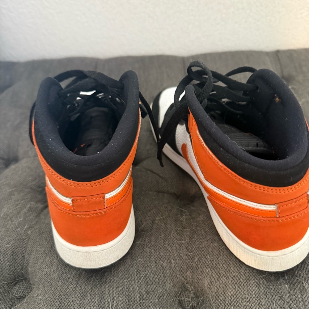 Nike Orange and Black Kids Sneakers